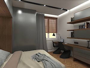 Mieszkanie dla singla - Sypialnia, styl nowoczesny - zdjęcie od INDOMDESIGN