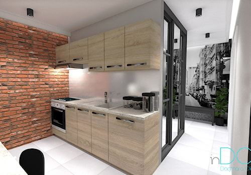 Mieszkanie dla singla - Kuchnia, styl industrialny - zdjęcie od INDOMDESIGN