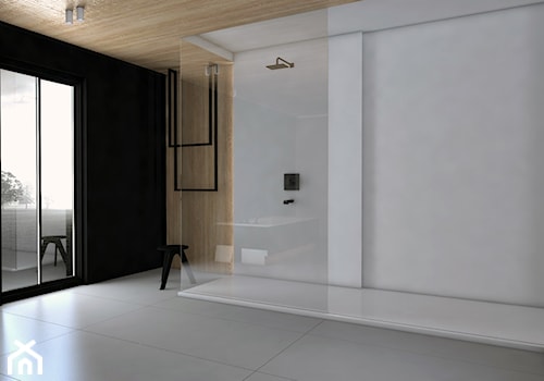 - No.2 Łazienka - Duża na poddaszu łazienka z oknem, styl minimalistyczny - zdjęcie od Designed by M