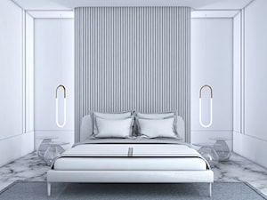 - No. 1 Sypialnia - Średnia biała sypialnia, styl nowoczesny - zdjęcie od Designed by M