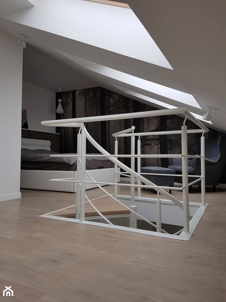 Mieszkanie w szarościach - Sypialnia, styl nowoczesny - zdjęcie od Innerium Karolina Trojga