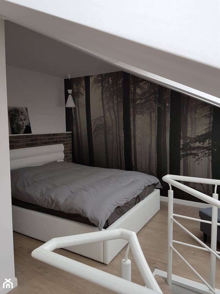 Mieszkanie w szarościach - Sypialnia, styl nowoczesny - zdjęcie od Innerium Karolina Trojga