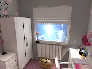 Mały szary pokój dziecka dla nastolatka dla dziewczynki - zdjęcie od zdekoruj