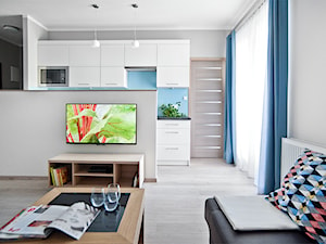 Apartament do wynajęcia_projekt - Średni szary salon, styl nowoczesny - zdjęcie od re-ARCH Home Staging