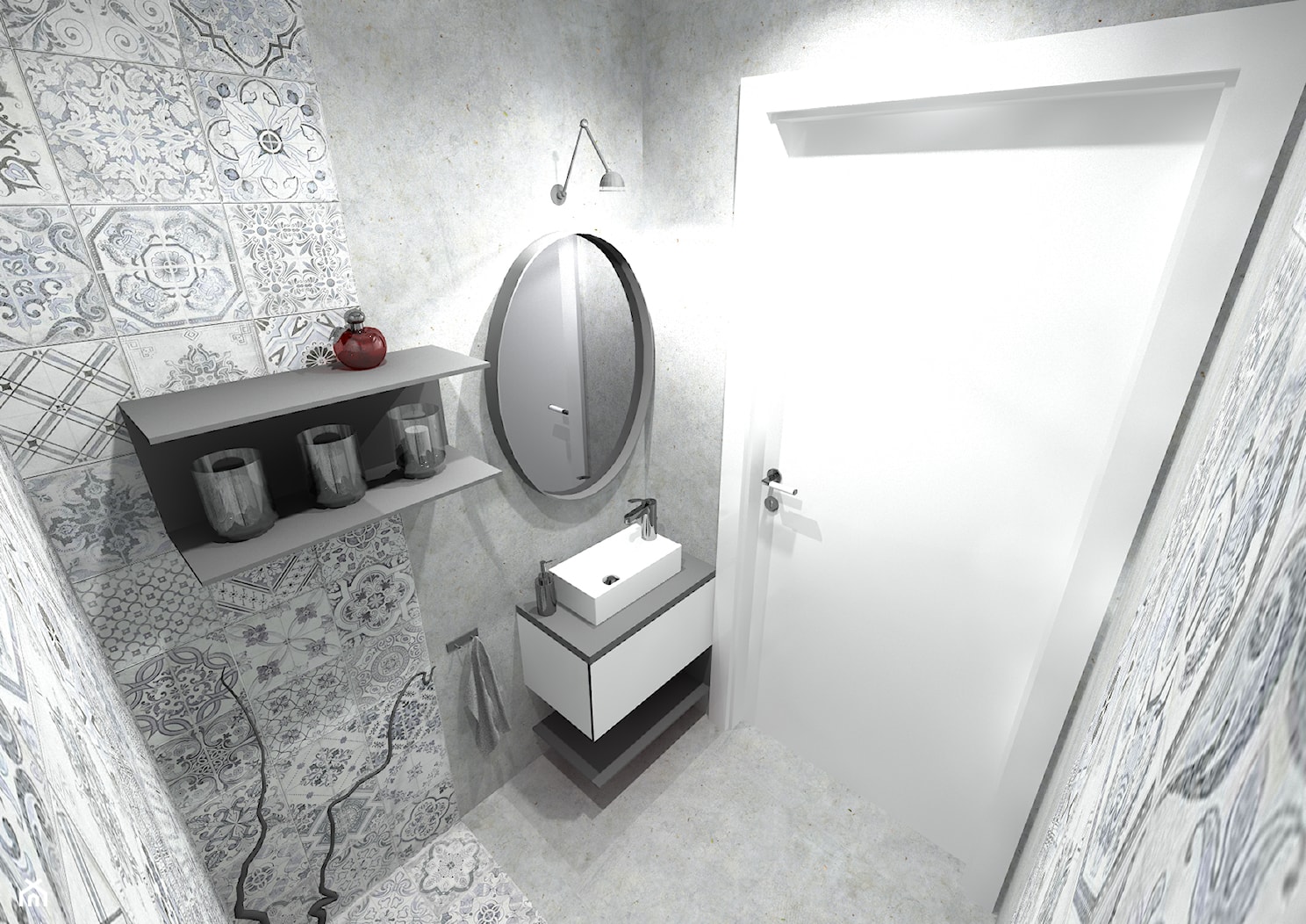 Toaleta dla gości - zdjęcie od Marcin Kasprzak - Biuro Projektowe - Homebook