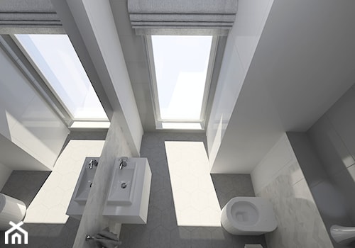 Mała toaleta w domu jednorodzinnym - zdjęcie od Marcin Kasprzak - Biuro Projektowe