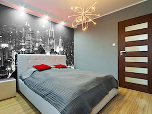 Sypialnia w światłach wielkiego miasta - zdjęcie od Tucana.pl