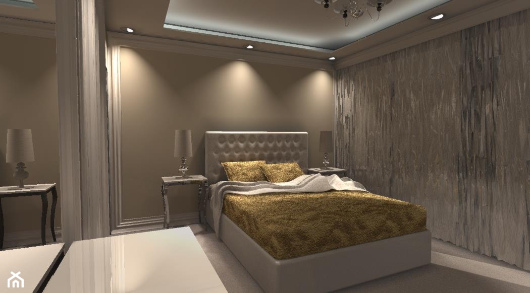 Sypialnia w stylu glamour. - zdjęcie od APLES Atelier - Homebook