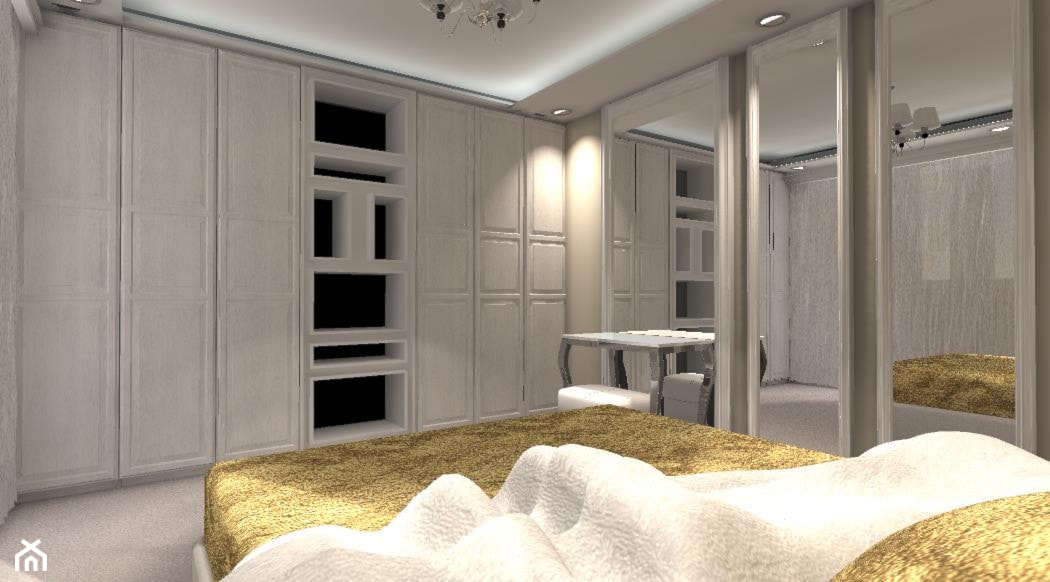 Sypialnia w stylu glamour. - zdjęcie od APLES Atelier - Homebook