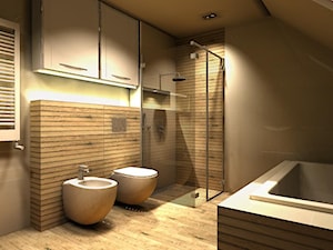 Łazienka biel - drewno - zdjęcie od APLES Atelier
