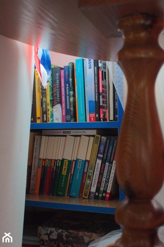 Jak widać, można żyć ze schowanymi książkami, których w ogóle nie widać. A szkoda, bo jest ich tam całkiem sporo. - zdjęcie od KlaudiaJ