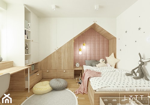 Dom jednorodzinny II - Konstancin - Średni biały pokój dziecka dla nastolatka dla chłopca dla dziewczynki, styl skandynawski - zdjęcie od LÄTT Studio Wnętrz
