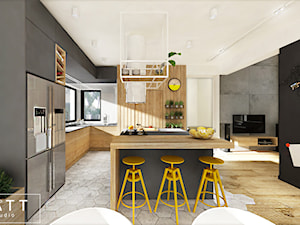 Dom jednorodzinny I - salon z kuchnią - Kuchnia, styl skandynawski - zdjęcie od LÄTT Studio Wnętrz