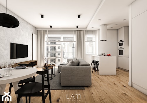 Apartament Lekka - Salon, styl minimalistyczny - zdjęcie od LÄTT Studio Wnętrz
