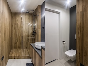 Mała bez okna z punktowym oświetleniem łazienka, styl skandynawski - zdjęcie od LÄTT Studio Wnętrz