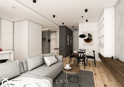 Apartament Lekka - Salon, styl minimalistyczny - zdjęcie od LÄTT Studio Wnętrz