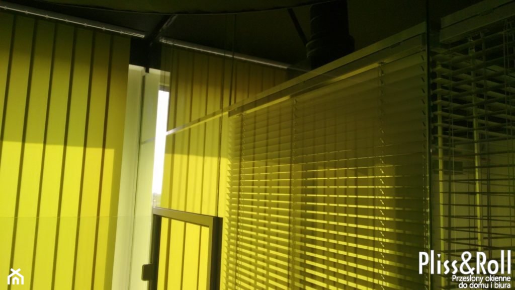 Verticale oraz żaluzje w biurze - zdjęcie od PlissAndRoll - Przesłony okienne do domu i biura - Homebook