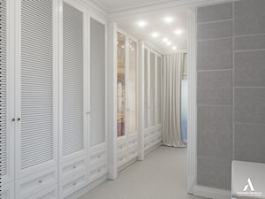 Apartament 180 m2 - Średnia garderoba, styl tradycyjny - zdjęcie od Aleksandra Wachowicz Architektura Wnętrz