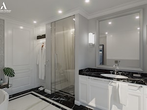 Apartament 180 m2 - Średnia z punktowym oświetleniem łazienka, styl tradycyjny - zdjęcie od Aleksandra Wachowicz Architektura Wnętrz