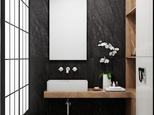 Nova Krolikarnia Mokotow - Mała bez okna z punktowym oświetleniem łazienka, styl nowoczesny - zdjęcie od Aleksandra Wachowicz Architektura Wnętrz