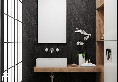 Nova Krolikarnia Mokotow - Mała bez okna z punktowym oświetleniem łazienka, styl nowoczesny - zdjęcie od Aleksandra Wachowicz Architektura Wnętrz