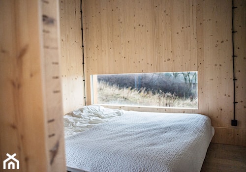 Dom z klocków - Sypialnia, styl minimalistyczny - zdjęcie od architektura szyta na miarę