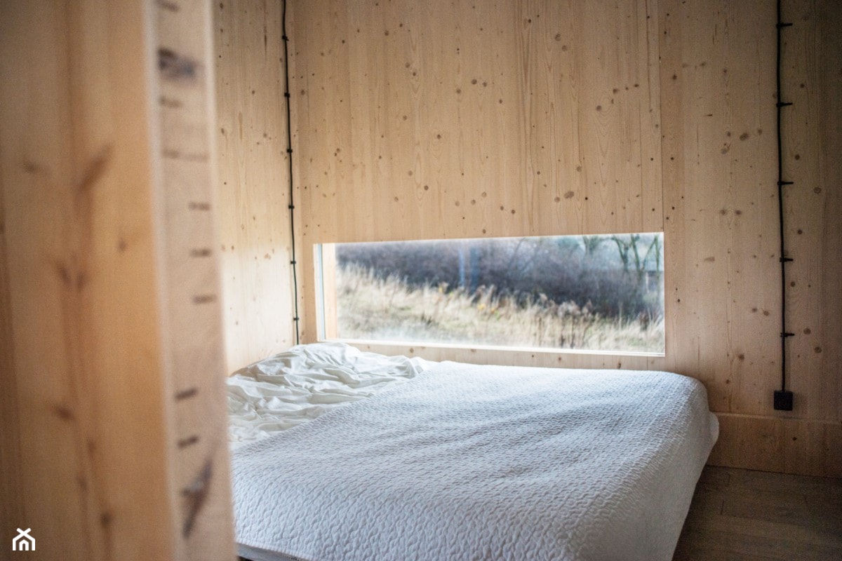 Dom z klocków - Sypialnia, styl minimalistyczny - zdjęcie od architektura szyta na miarę - Homebook