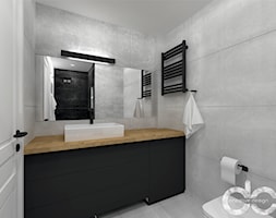 Męskie mieszkanie 48 m2 - Mała bez okna z lustrem łazienka, styl industrialny - zdjęcie od dc creative design - Homebook