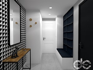Męskie mieszkanie 48 m2 - Hol / przedpokój, styl industrialny - zdjęcie od dc creative design