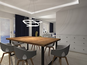 Salon z jadalnią w Bytomiu - Średnia biała jadalnia jako osobne pomieszczenie, styl nowoczesny - zdjęcie od dc creative design