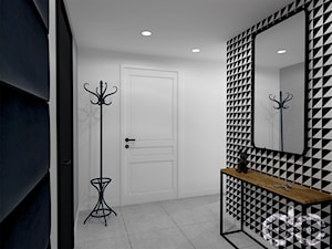 Męskie mieszkanie 48 m2 - Hol / przedpokój, styl industrialny - zdjęcie od dc creative design
