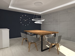 Salon z jadalnią w Bytomiu - Duża czarna szara jadalnia jako osobne pomieszczenie, styl nowoczesny - zdjęcie od dc creative design