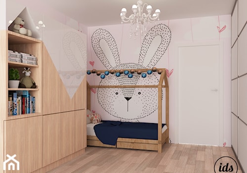Pokój małej księżniczki - Mały biały pokój dziecka dla dziecka dla nastolatka dla chłopca dla dziewc ... - zdjęcie od IDS projektowanie wnętrz