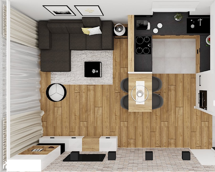 mieszkanie 11 - Salon, styl nowoczesny - zdjęcie od projekt ka