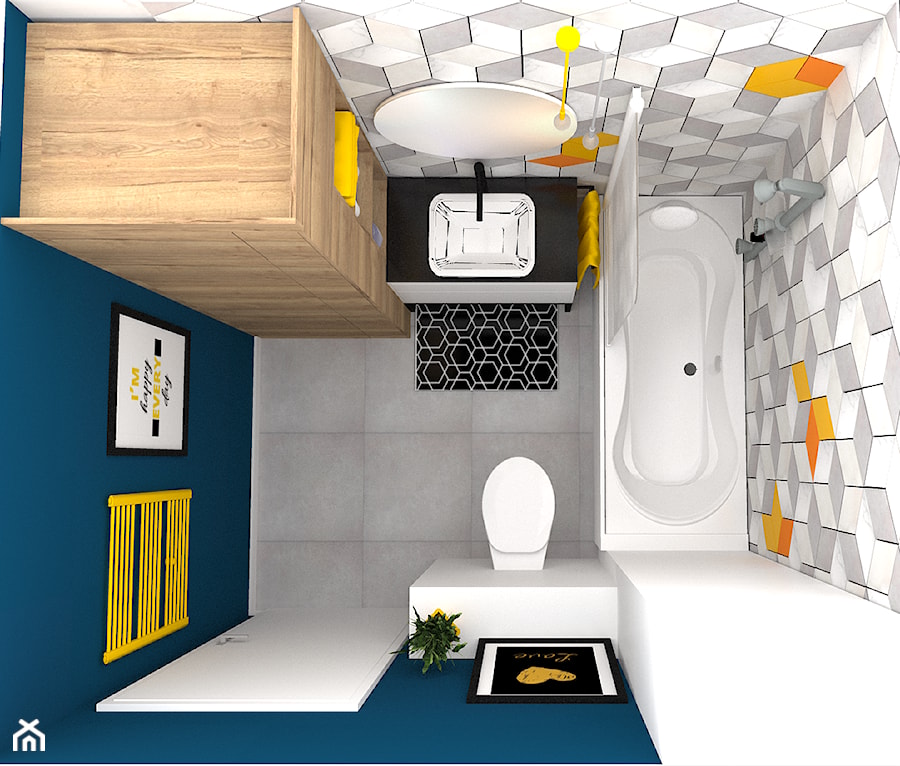 mieszkanie 1 - Łazienka, styl nowoczesny - zdjęcie od projekt ka