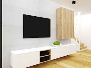 mieszkanie 15 - Średni biały salon, styl nowoczesny - zdjęcie od projekt ka