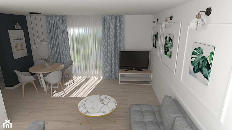 mieszkanie 8 - Salon, styl skandynawski - zdjęcie od projekt ka