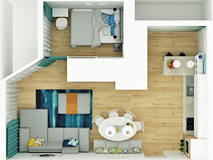 mieszkanie 4 - Salon, styl nowoczesny - zdjęcie od projekt ka