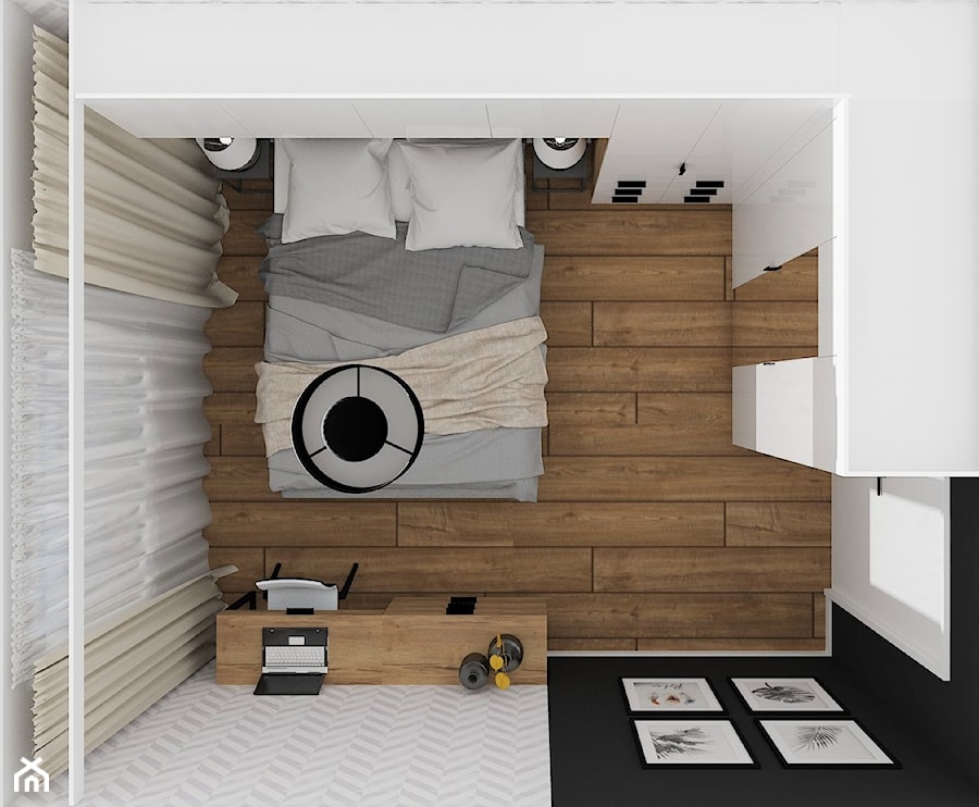 mieszkanie 11 - Sypialnia, styl nowoczesny - zdjęcie od projekt ka