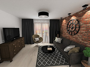 mieszkanie 12 - Średni szary salon, styl rustykalny - zdjęcie od projekt ka