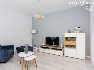 Dwupoziomowe mieszkanie w stylu skandynawskim - Salon, styl skandynawski - zdjęcie od Deer Design