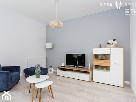 Aranżacje wnętrz - Salon: Dwupoziomowe mieszkanie w stylu skandynawskim - Salon, styl skandynawski - Deer Design. Przeglądaj, dodawaj i zapisuj najlepsze zdjęcia, pomysły i inspiracje designerskie. W bazie mamy już prawie milion fotografii!