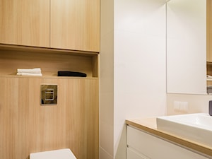 Prosta elegancja po prawej stronie Wisły - Średnia bez okna z lustrem łazienka, styl skandynawski - zdjęcie od Deer Design