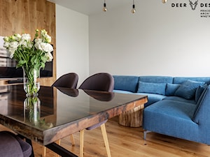 Soft loft i drewno - Salon, styl skandynawski - zdjęcie od Deer Design