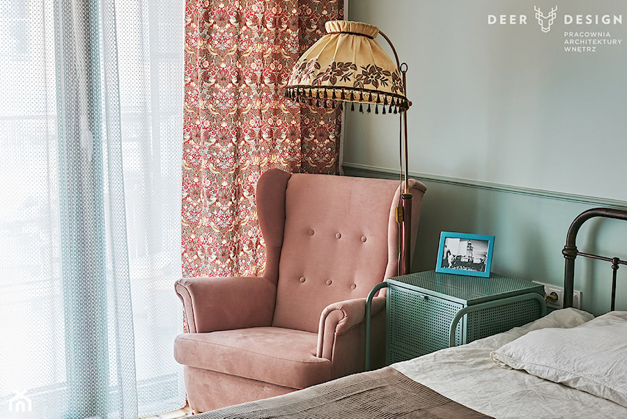 W retro kolorze - Sypialnia, styl vintage - zdjęcie od Deer Design