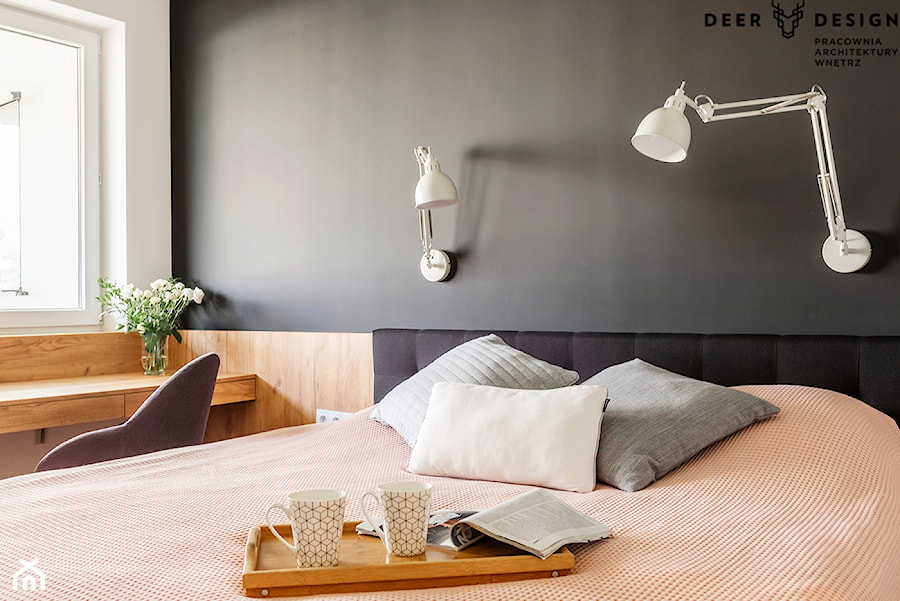 Soft loft i drewno - Sypialnia, styl skandynawski - zdjęcie od Deer Design