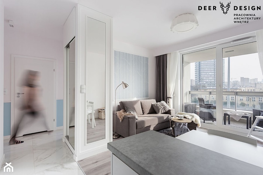 Klasyka, biel i spójność - Salon, styl skandynawski - zdjęcie od Deer Design