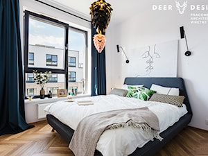 Niebanalne rozwiązania na Wilanowie - Średnia biała sypialnia, styl skandynawski - zdjęcie od Deer Design