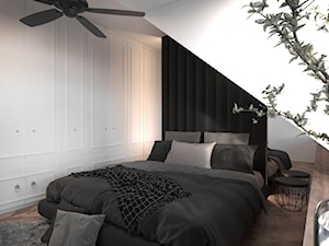 #3 - Mała biała sypialnia na poddaszu, styl nowoczesny - zdjęcie od Katarzyna Piotrowska