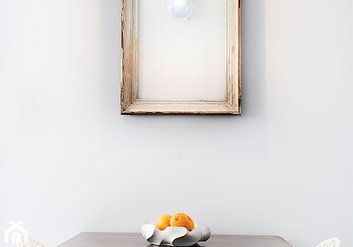 Mieszkanie 45m2 - Mała biała jadalnia, styl nowoczesny - zdjęcie od BIZZONARCH